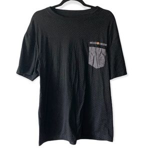 5/$20 Black grey white polka dot shortsleeve tee shirt top vigo XL